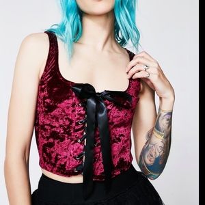 Dolls kill velvet bustier
